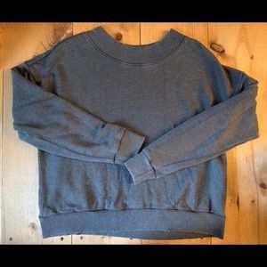 Gray crew neck